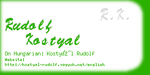 rudolf kostyal business card